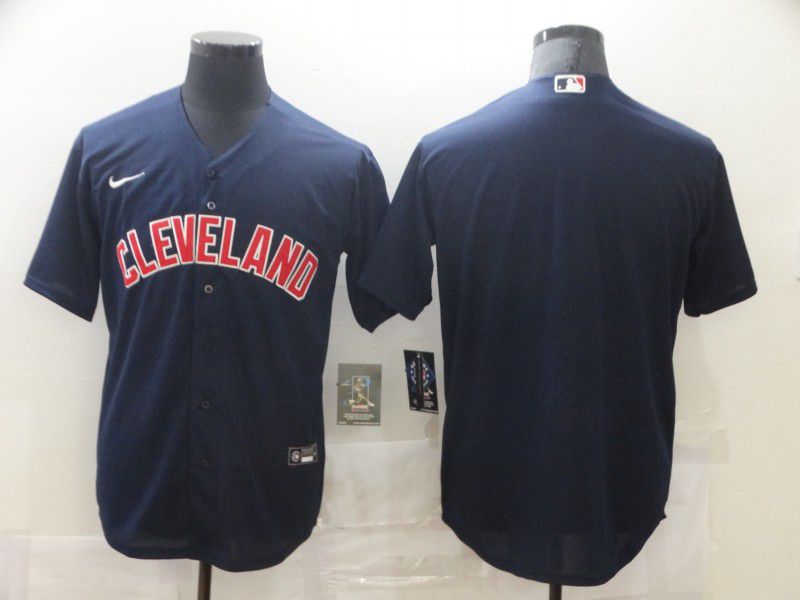 Men Cleveland Indians Blank Blue Game Nike MLB Jerseys->detroit tigers->MLB Jersey
